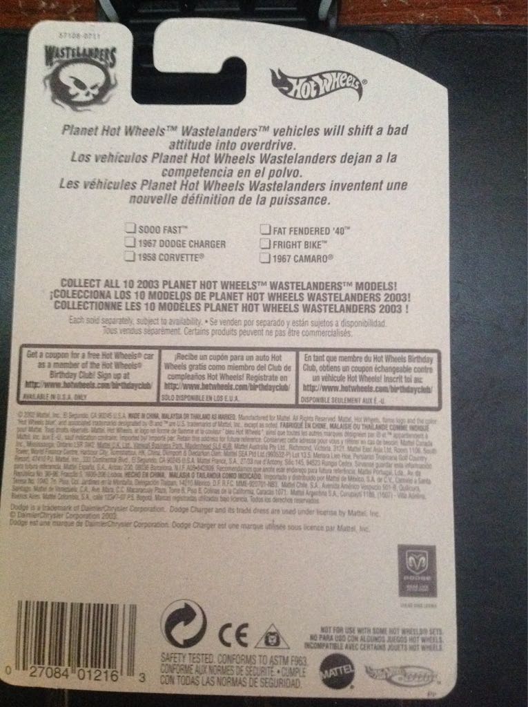 Dodge Charger 1967 - 2003 Wastelanders toy car collectible - Main Image 2