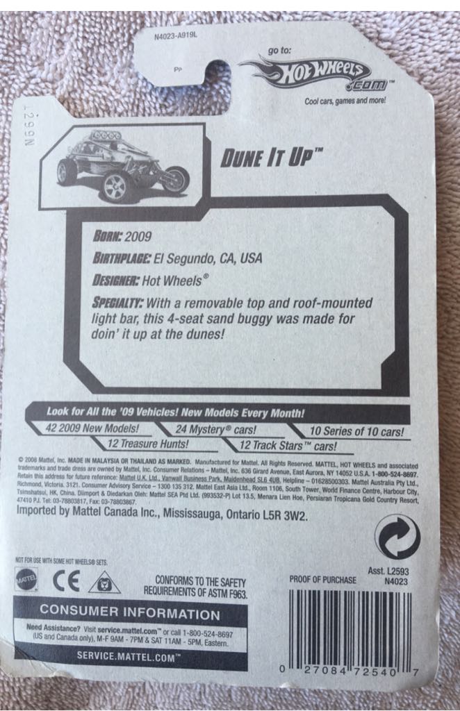 Dune It Up - 2009 New Models toy car collectible - Main Image 2