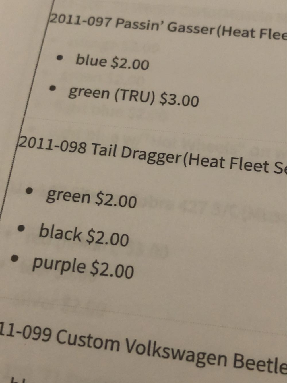 Tail Dragger - Heat Fleat ’11 toy car collectible - Main Image 3