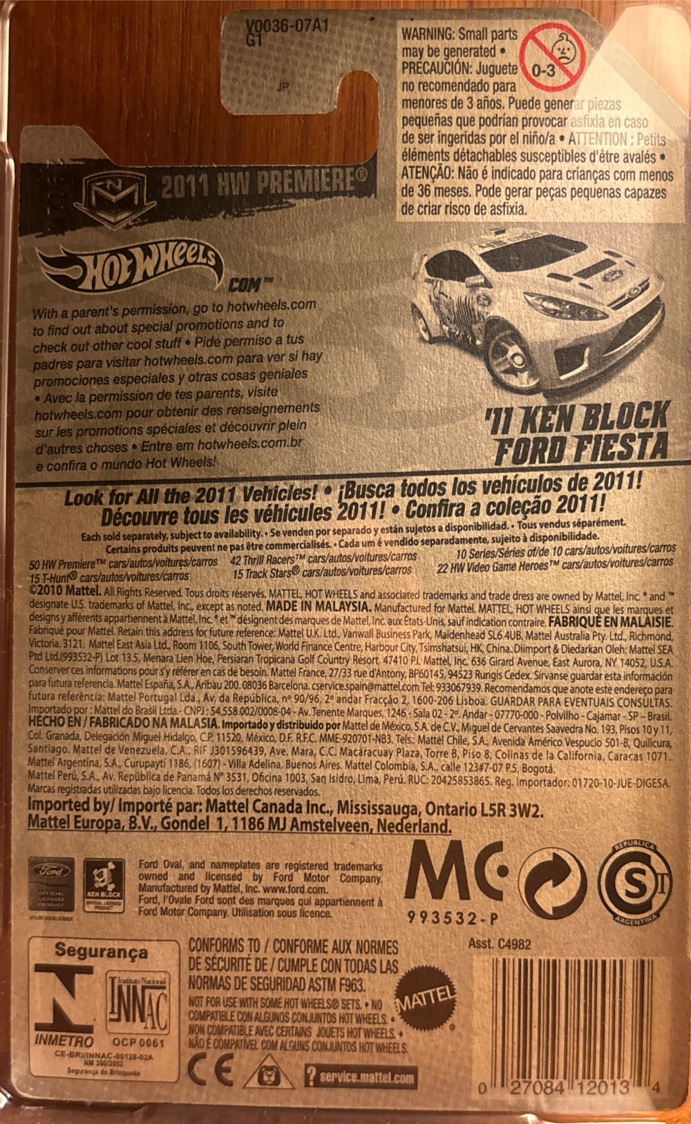 2011 HW Premiere - 2011 HW Premiere toy car collectible - Main Image 3