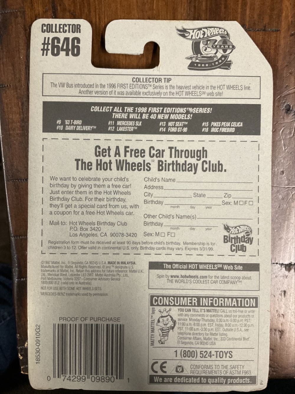 Mercedes SLK - 1998 First Editions toy car collectible - Main Image 3