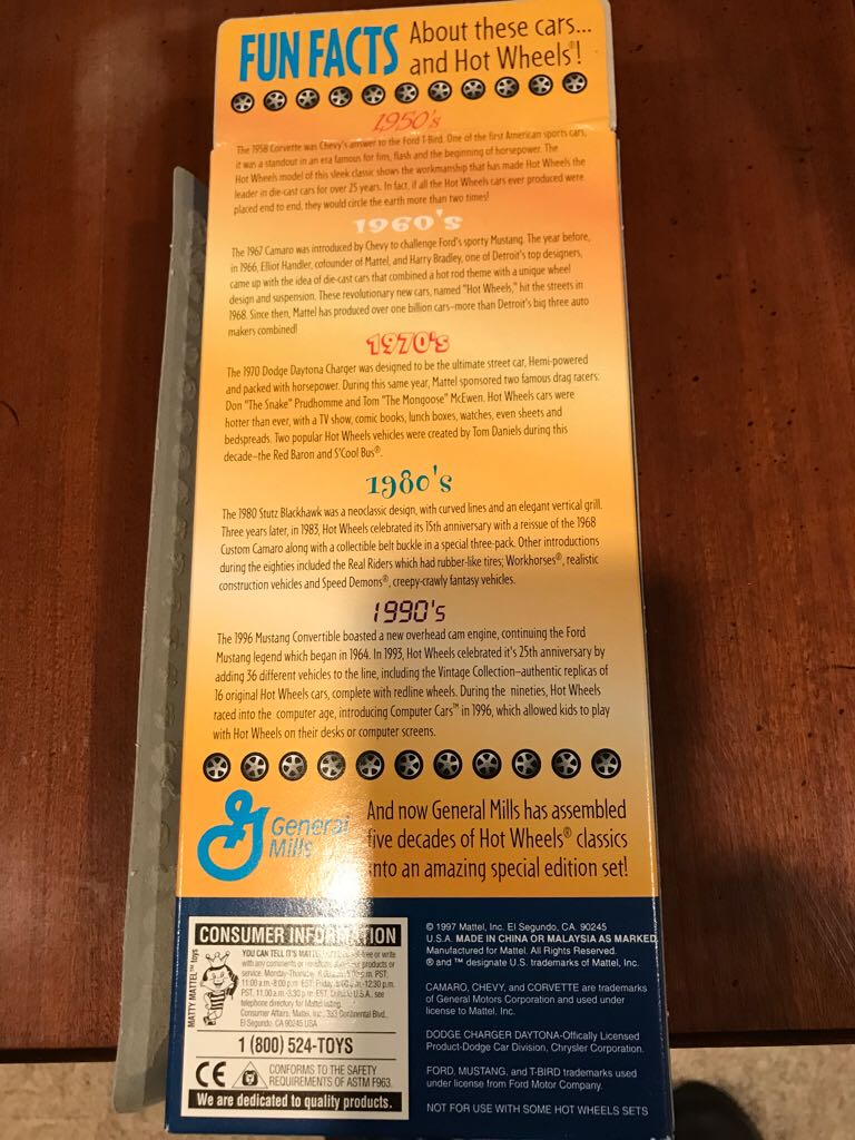 5 Pack General Mills 1997 Designer Collection  - 1997 Designer Collection toy car collectible - Main Image 2