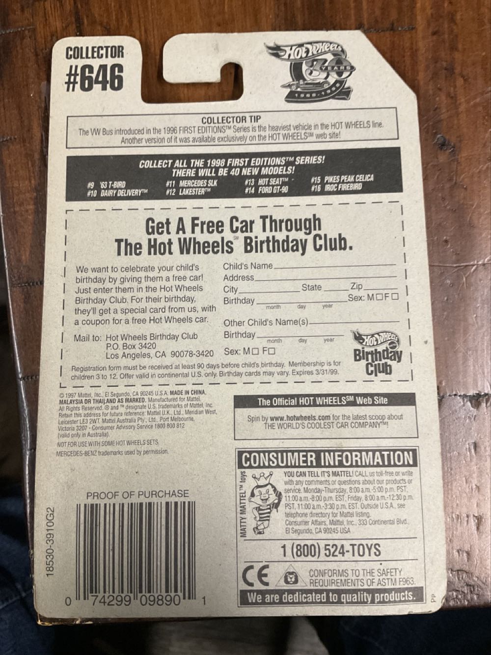 Mercedes SLK - 1998 First Editions toy car collectible - Main Image 4