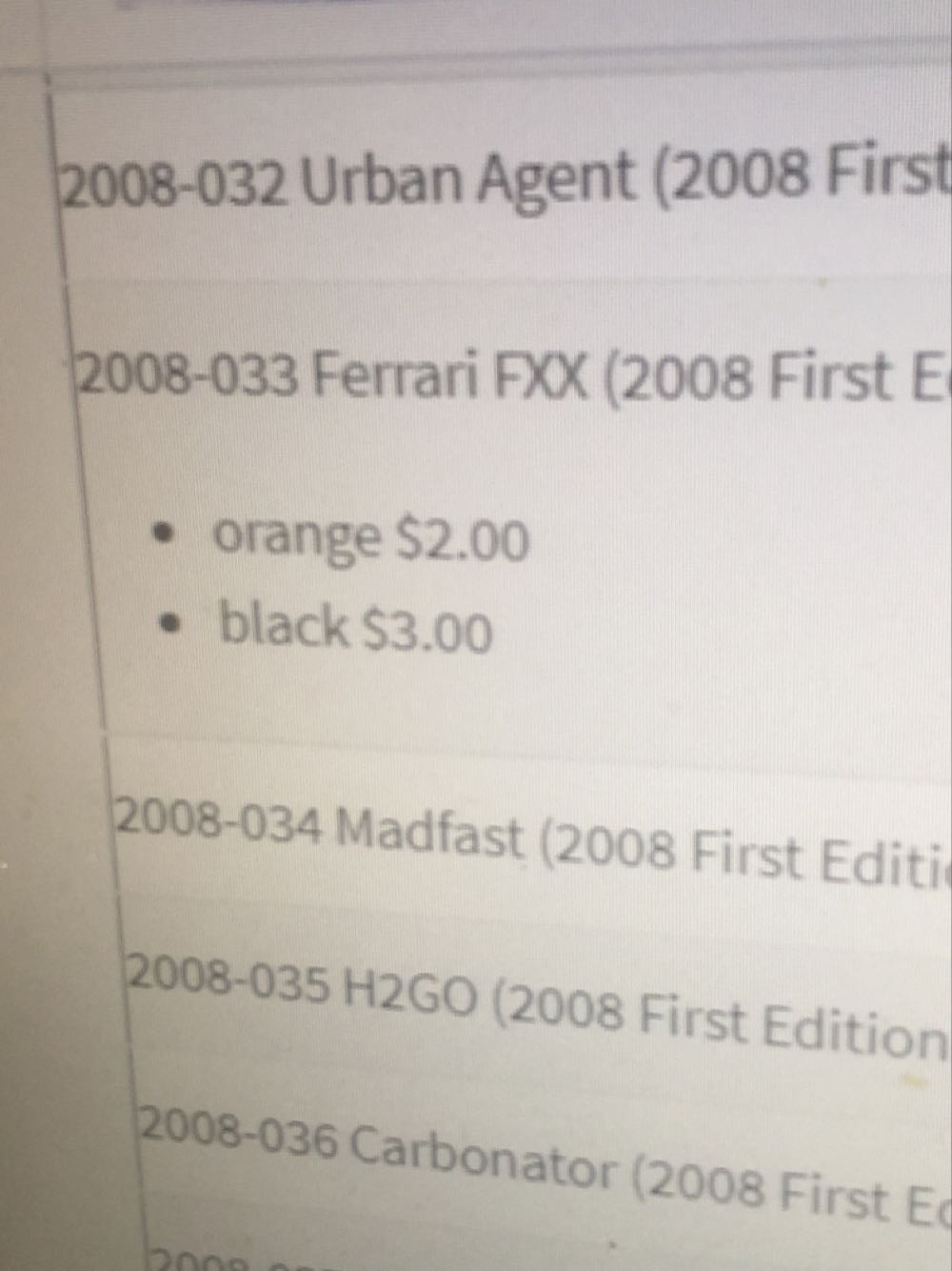 Ferrari FXX - 2008 - HW First Editions toy car collectible - Main Image 3