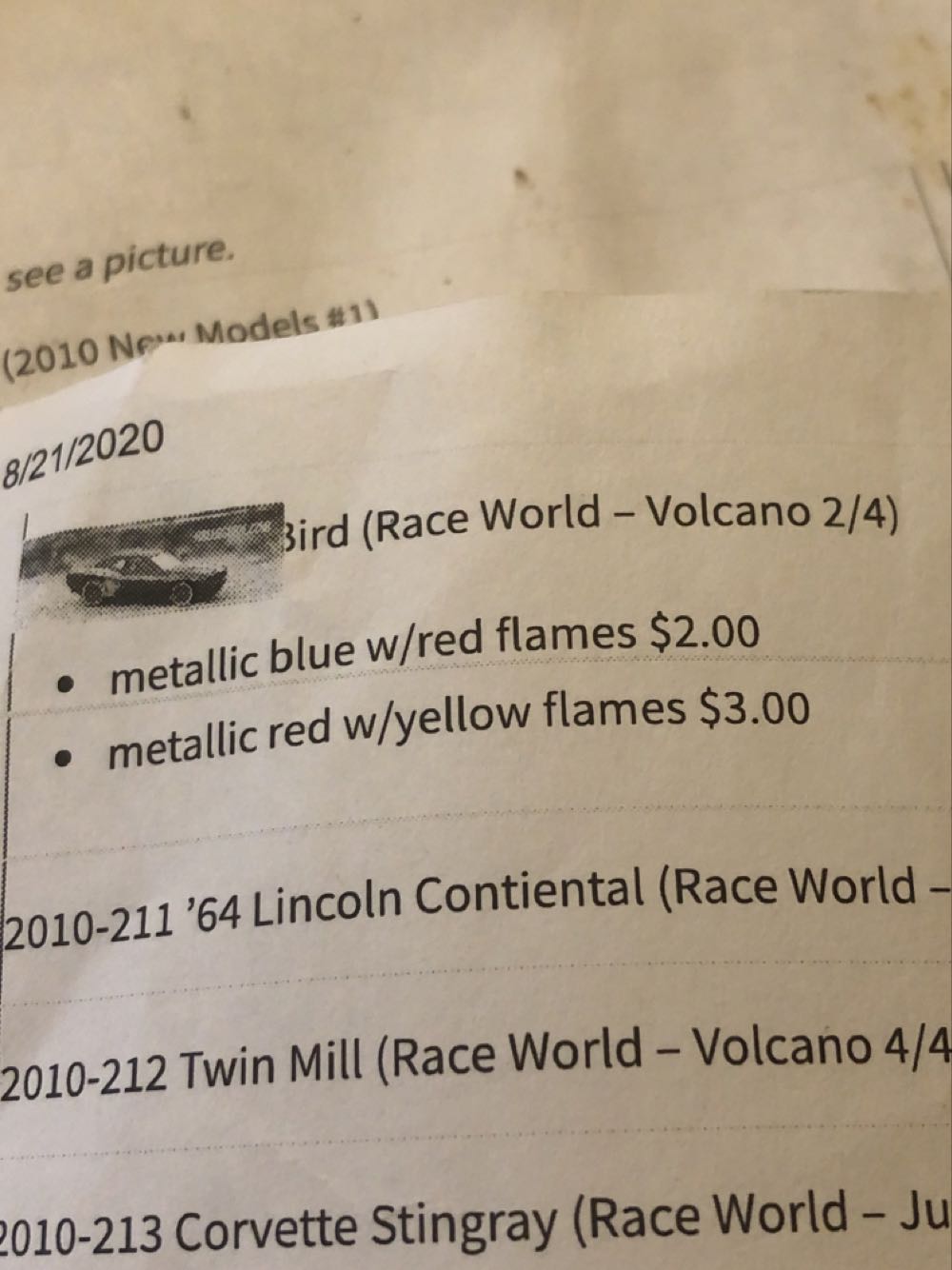 Hot Bird - 2010 - Race World Volcano toy car collectible - Main Image 3