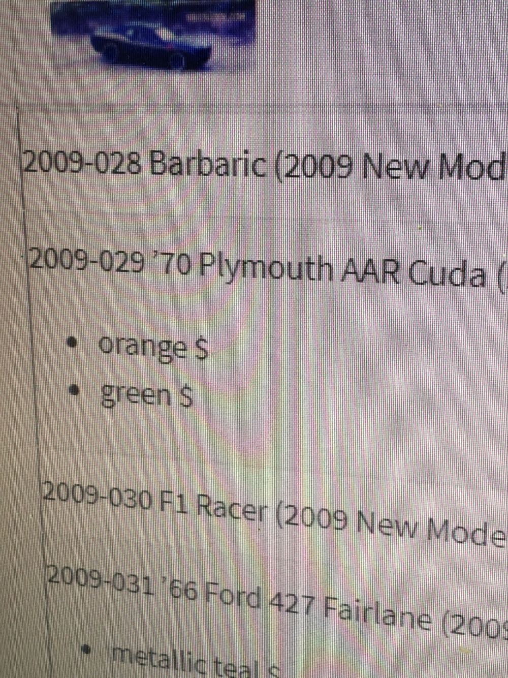 ’70 Plymouth AAR Cuda - 2009 New Models toy car collectible - Main Image 3