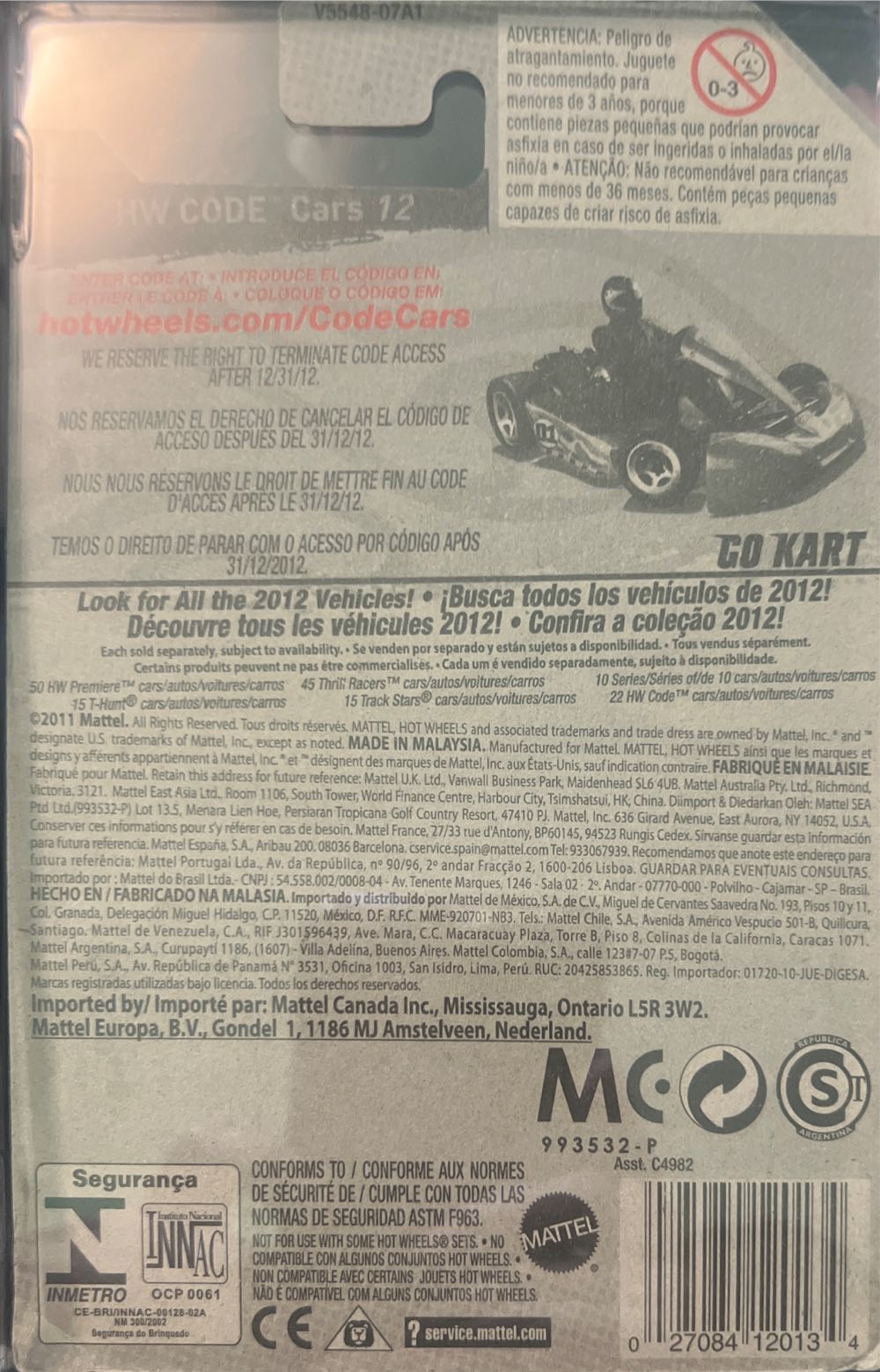 Go Cart - HW Code Cars ’12 toy car collectible - Main Image 2