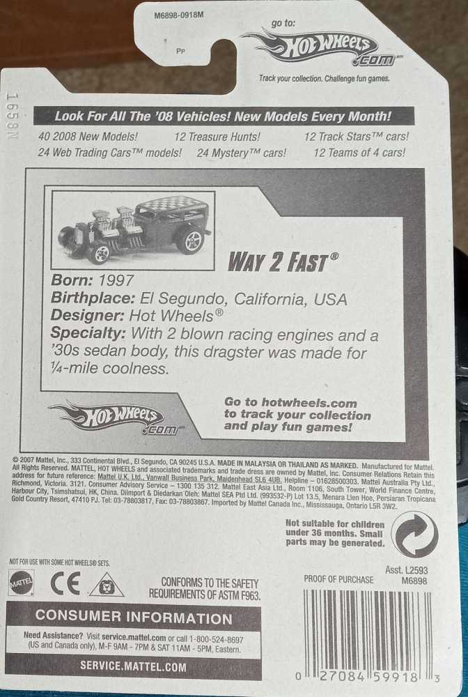 Way 2 Fast - 2008 - Team Rat Rods toy car collectible - Main Image 2