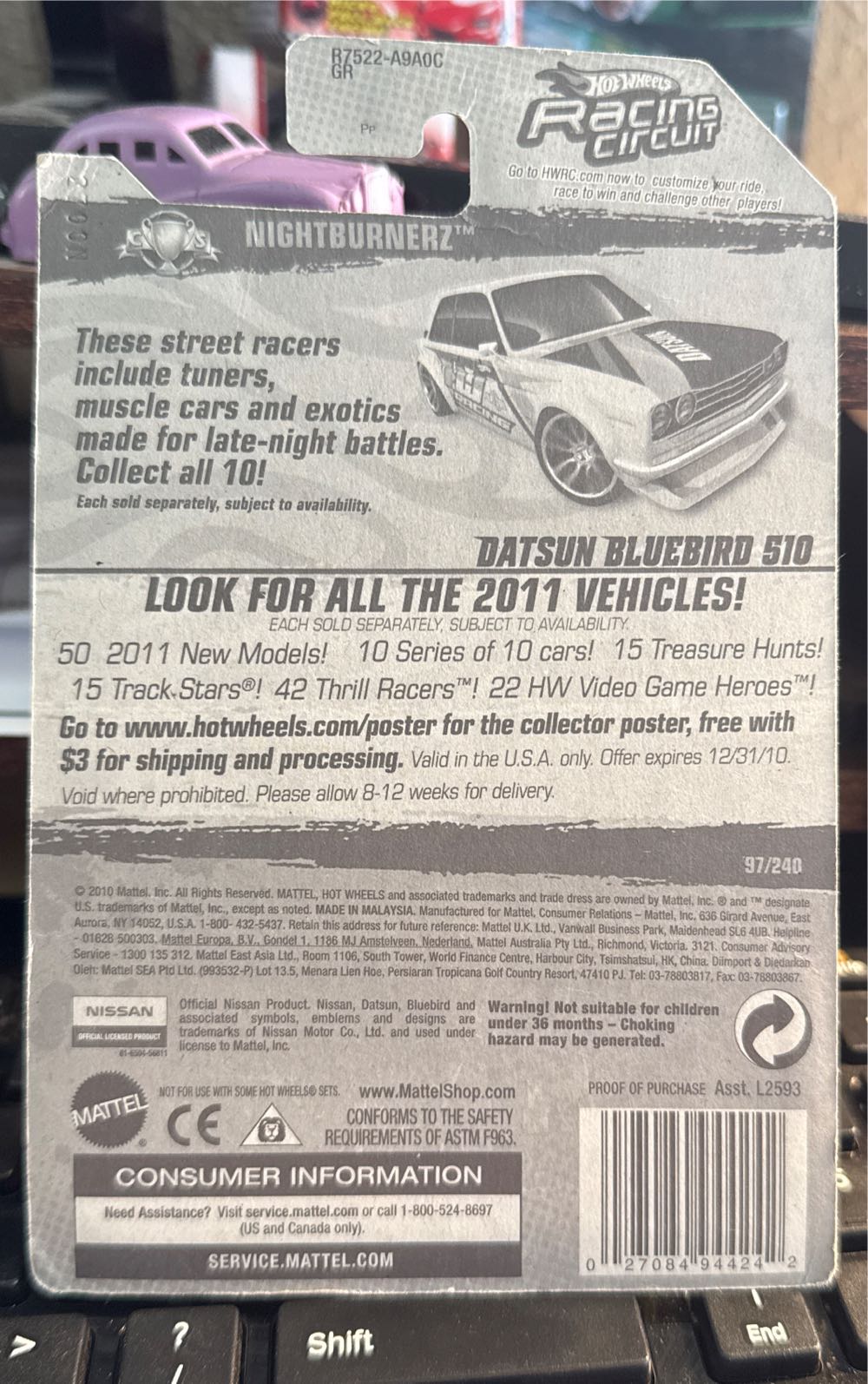 Datsun Bluebird 510 - Nightburnerz toy car collectible - Main Image 2