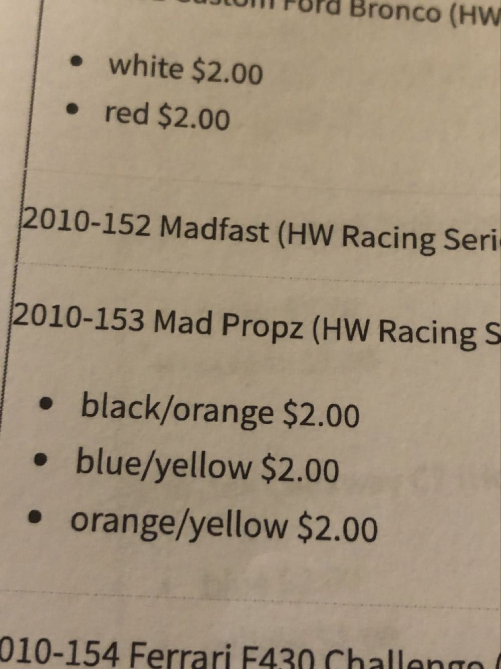 Mad Propz - Hw Racing Series 2010 toy car collectible - Main Image 3