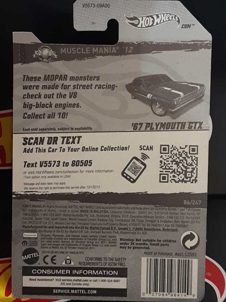 ’67 Plymouth GTX - Muscle Mania toy car collectible - Main Image 3