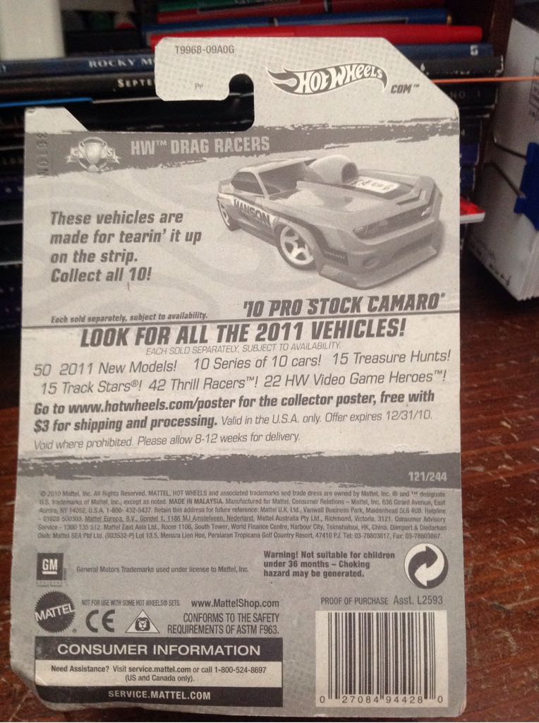 70 Pro Stock Camero - HW Drag Racers toy car collectible - Main Image 2