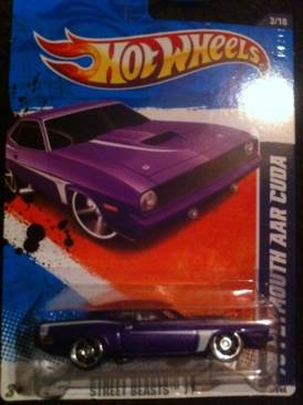 ’70 Plymouth Aar Cuda - 2011 Street Beasts toy car collectible - Main Image 1