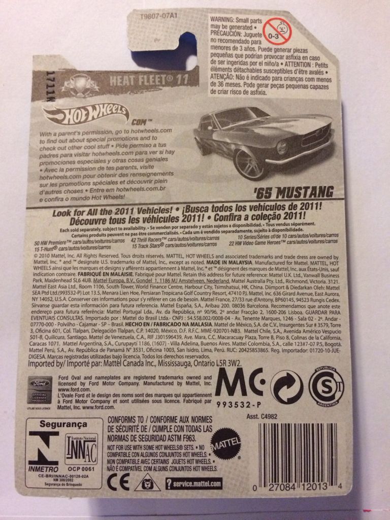 ’65 Mustang - Heat Fleet ’11 toy car collectible - Main Image 2
