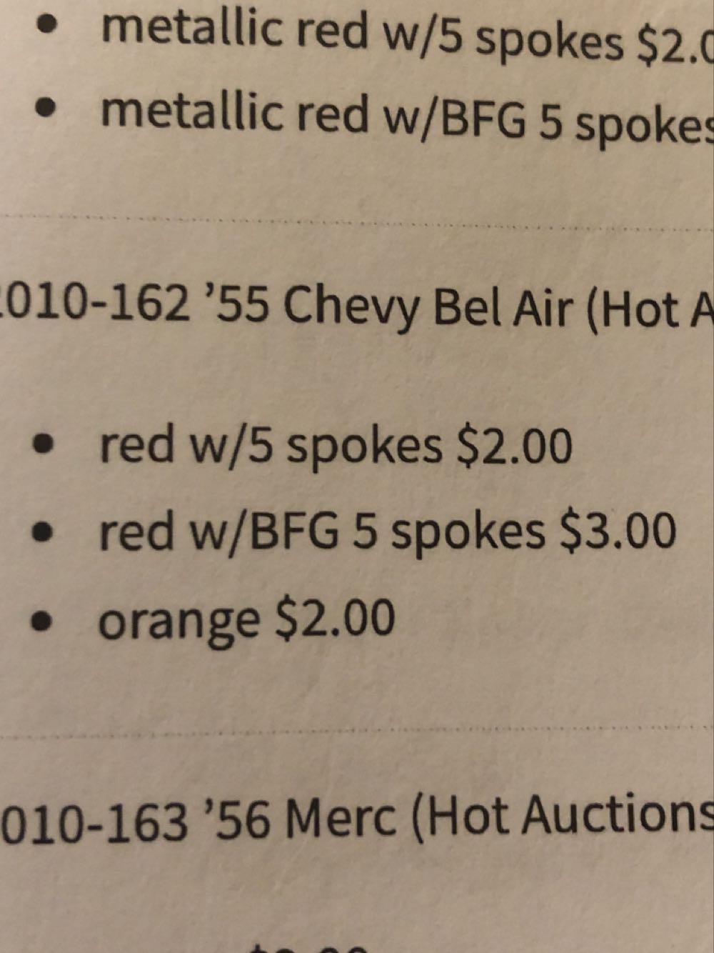 ‘55 Chevy Bel Air - Hot Auctions Series 2010 toy car collectible - Main Image 3