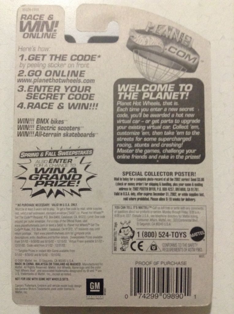 67 Camaro - Mattel Wheels toy car collectible - Main Image 2