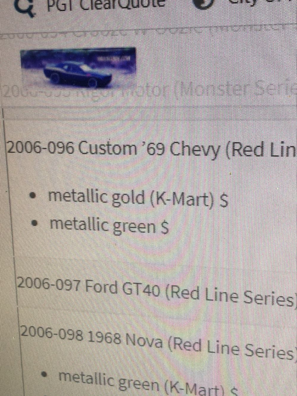 Custom ’69 Chevy - 2006 Red Lines Series toy car collectible - Main Image 3