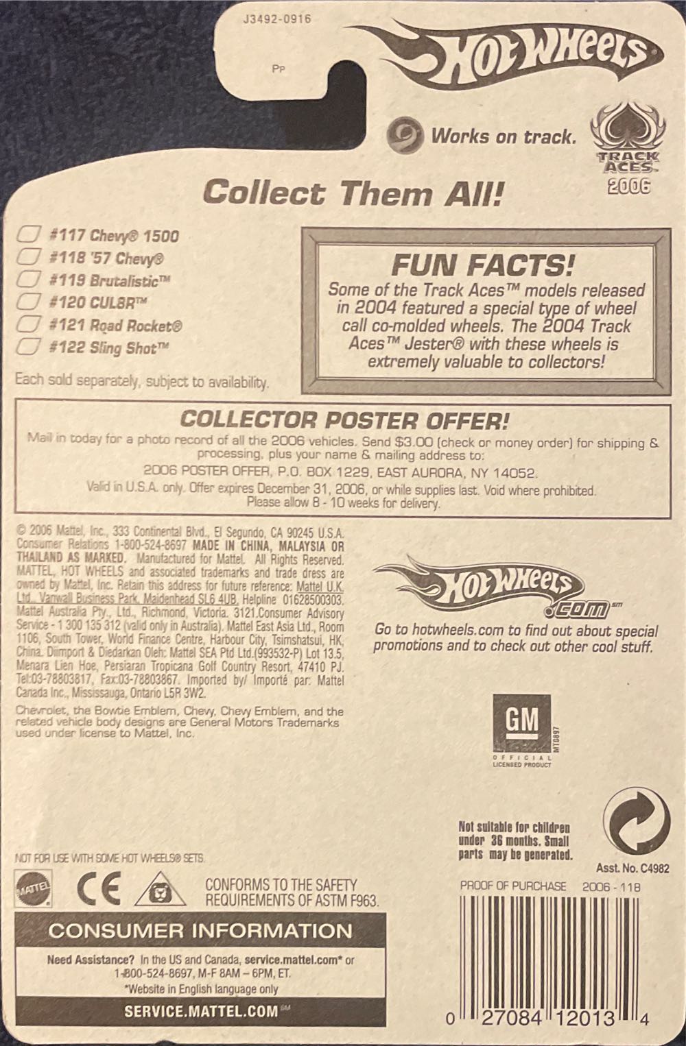 1957 Chevy (Exposed Engine) - Track Aces toy car collectible - Main Image 2