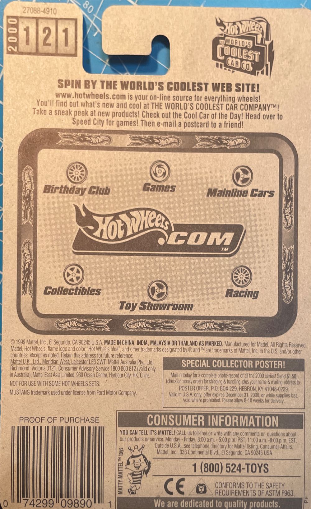 Hot Wheels Mustang Cobra - Hot Wheels toy car collectible - Main Image 3