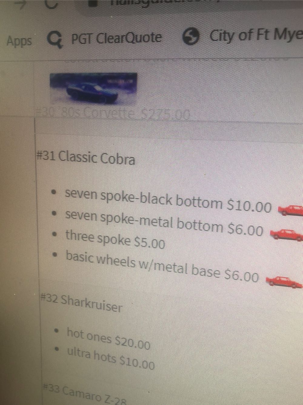 Classic Cobra - Blue Card toy car collectible - Main Image 3