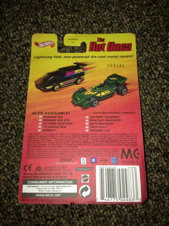 Ferrari 308 GTS - 2011 The Hot Ones toy car collectible - Main Image 2