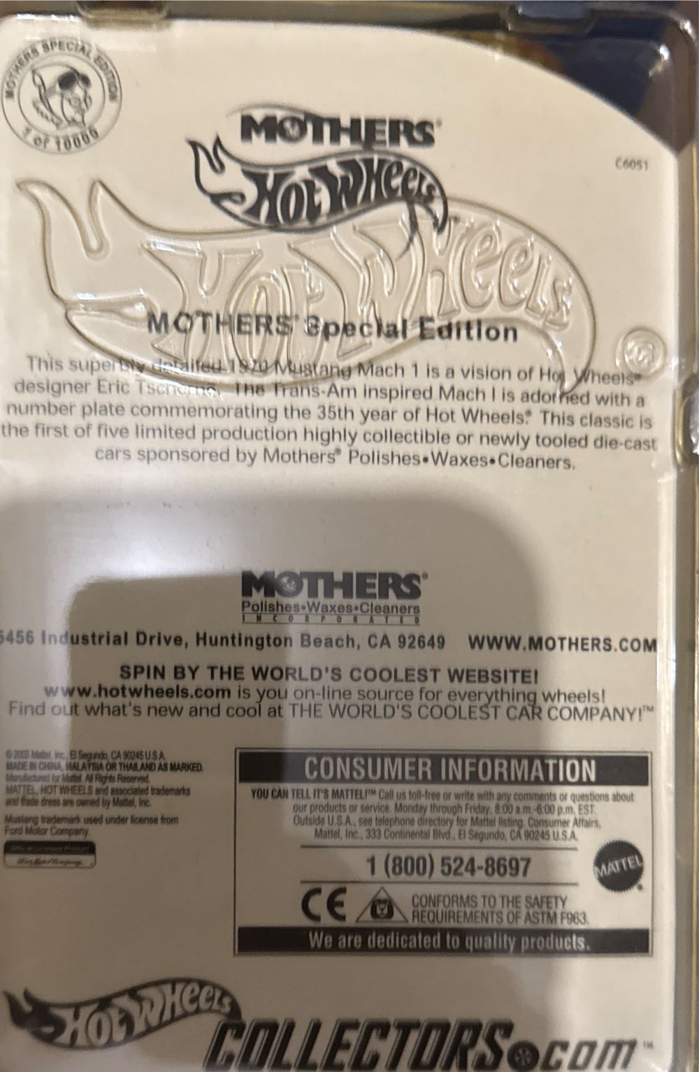 1970 Mustang Mach I - Mothers Series #1 toy car collectible - Main Image 2