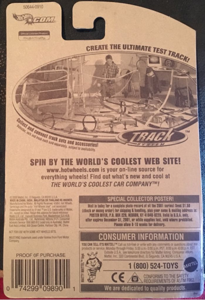 ‘96 Mustang - 2001 Hot Wheels toy car collectible - Main Image 2