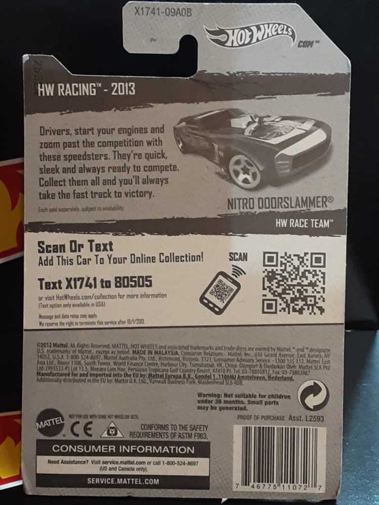 Nitro Doorslammer - HW Racing toy car collectible - Main Image 2