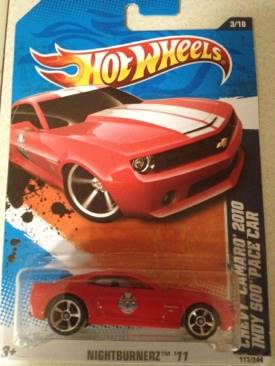 Chevy Camaro 2010 Indy 500 Pace Car - Nightburnerz ’11 toy car collectible - Main Image 1