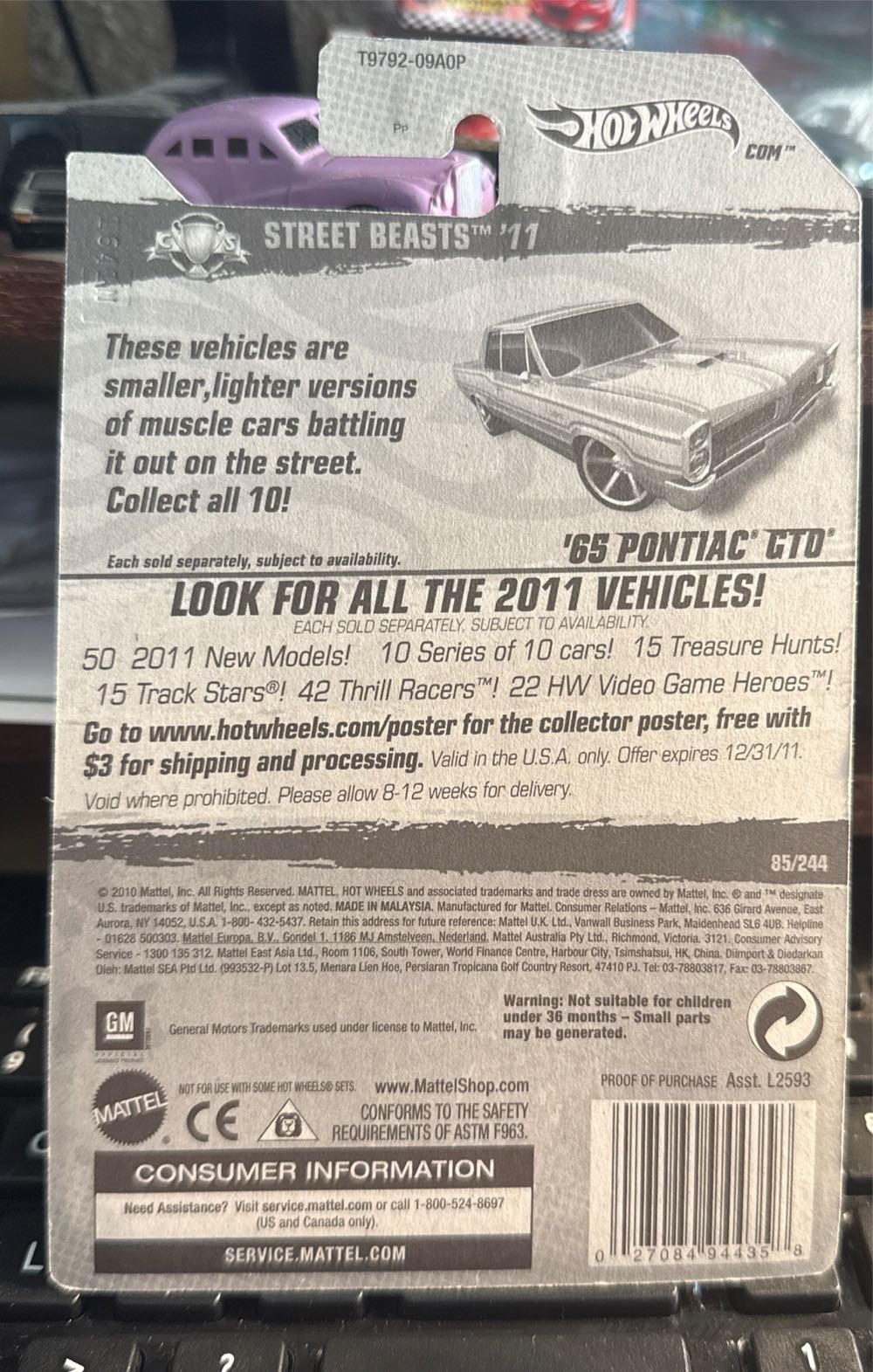 ’65 Pontiac GTO - Street Beast ’11 toy car collectible - Main Image 2