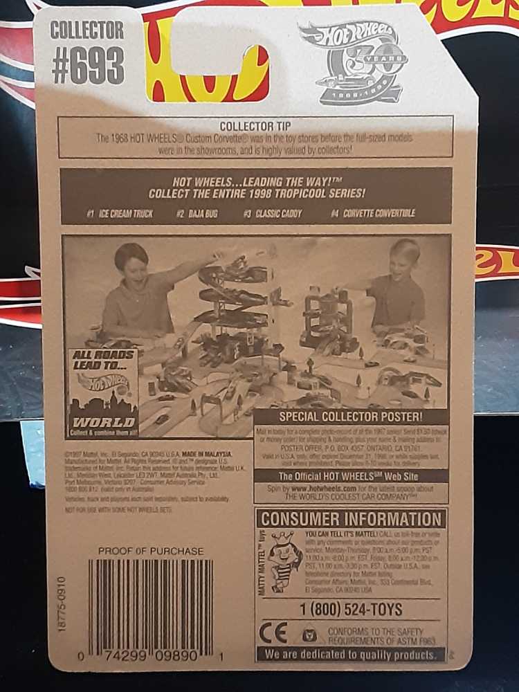 1/4 Ice Cream Truck - 1998 - HW Tropicool Series toy car collectible - Main Image 3