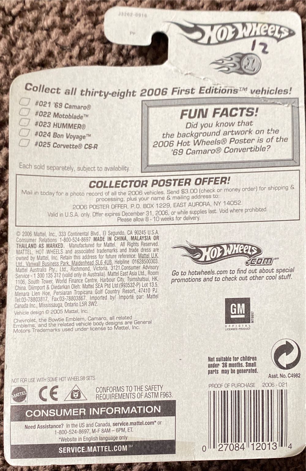 69 Camaro  toy car collectible - Main Image 2