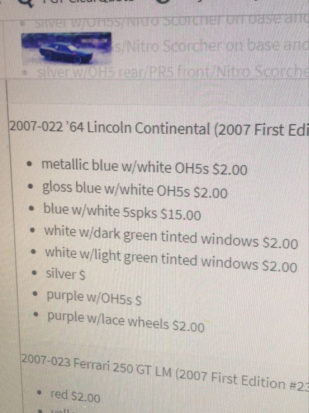 1964 Lincoln Continental (2007) - 2007 New Models toy car collectible - Main Image 3