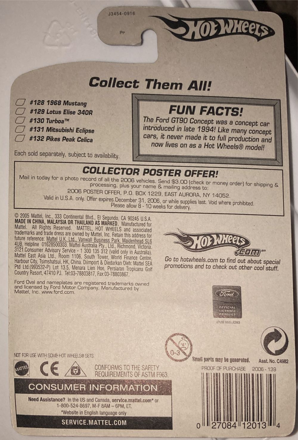 Open - CJA - Ford GT90 Concept - ’06 Mainline toy car collectible - Main Image 3