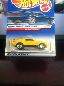 Mustang Mach 1 Yellow - 1998 First Editions toy car collectible - Main Image 1