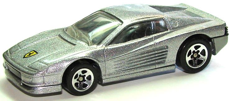 Ferrari Testarossa - Silver - Hot Wheels toy car collectible - Main Image 2