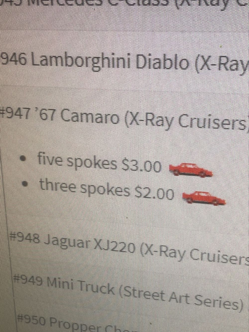 Chevy ‘67 Camaro Duplicate - X-Ray Cruiser Series toy car collectible - Main Image 3