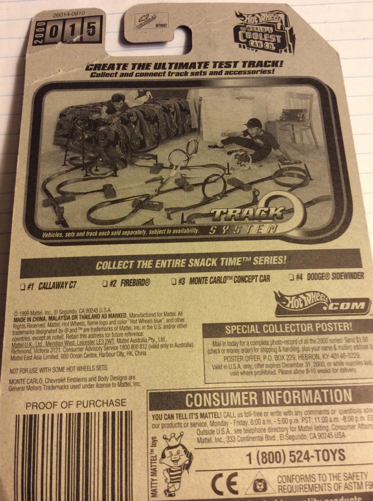 Monte Carlo Concept Car - 2000 Snack Time Series toy car collectible - Main Image 2