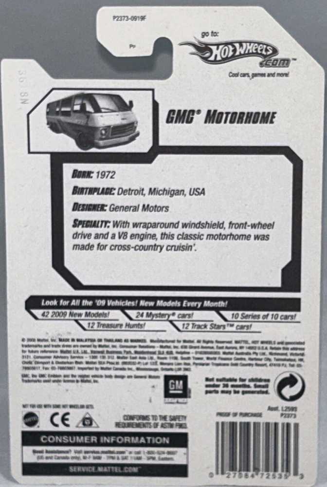 GMC Motorhome - Trea$ure Hunt$ ‘09 toy car collectible - Main Image 3