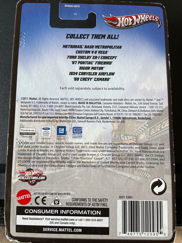 Metrorail Nash Metropolitan - Hot Wheels Boulevard toy car collectible - Main Image 2