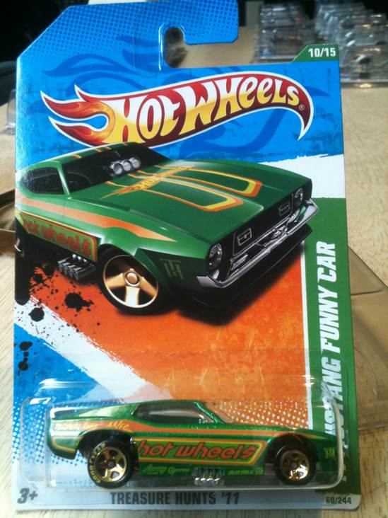 ’71 Mustang Funny Car - Treasure Hunts ’11 toy car collectible - Main Image 1