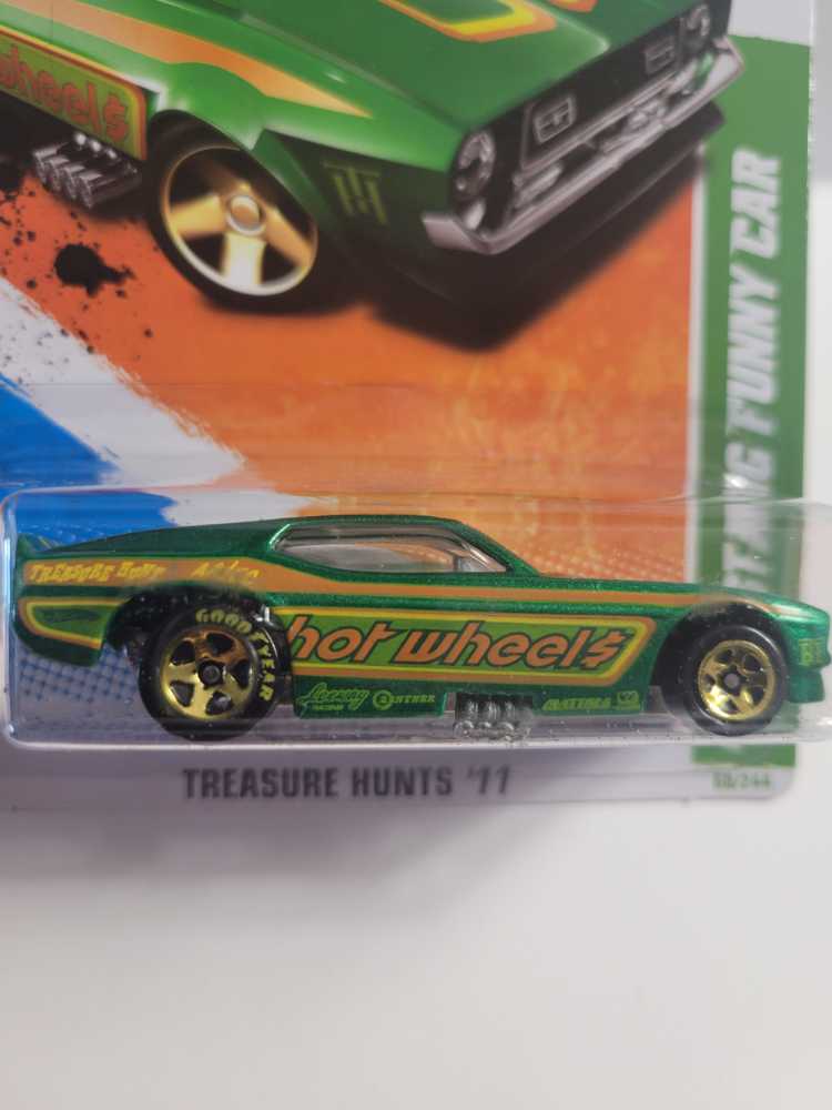 ’71 Mustang Funny Car - Treasure Hunts ’11 toy car collectible - Main Image 3