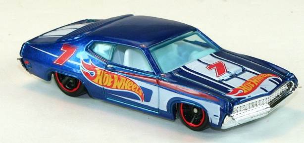 1970 Ford Torino Blue - HW Racing ’12 toy car collectible - Main Image 2