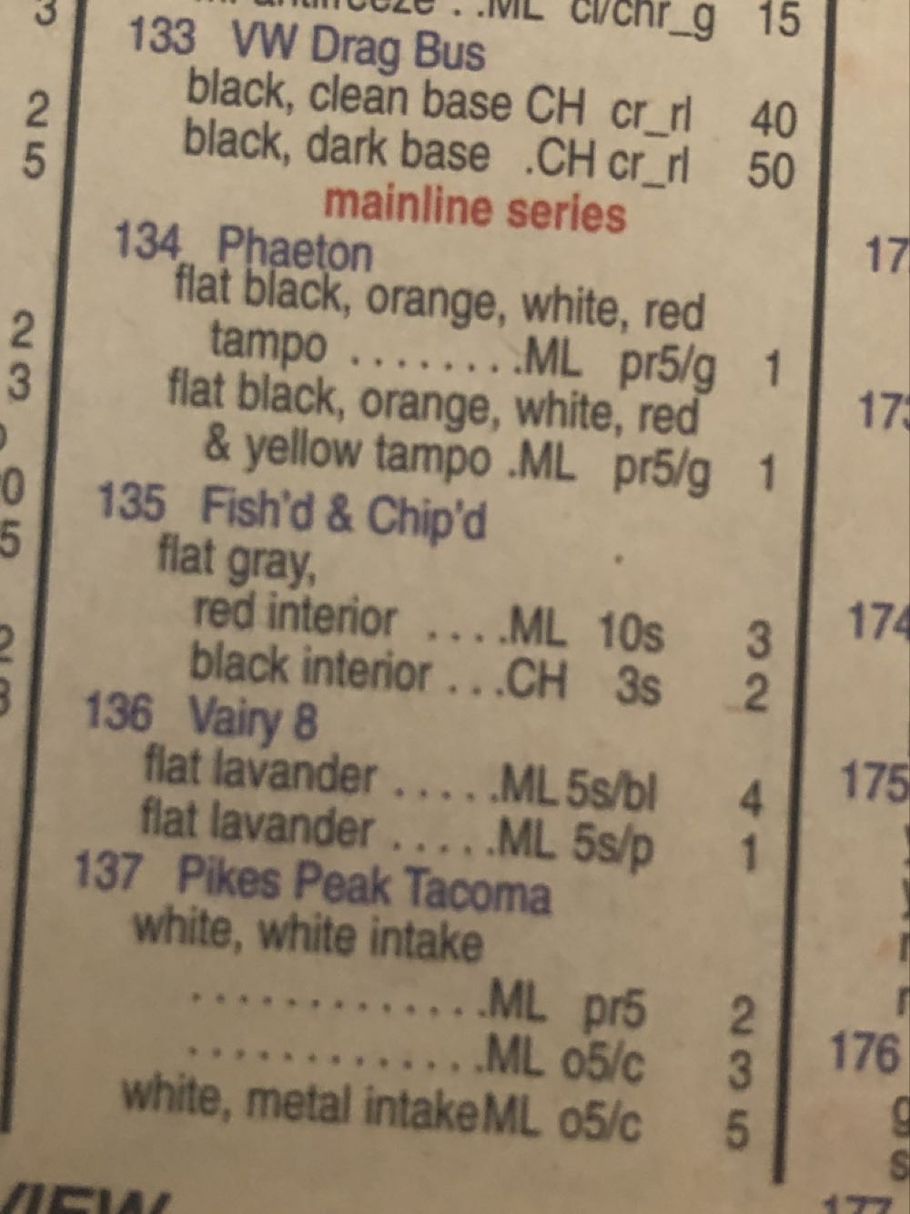 Chevy ‘05 Vairy 8 - ‘05 HW Mainline toy car collectible - Main Image 3