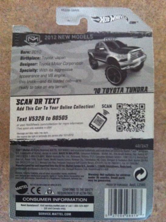 Toyota Tundra 2010 - 2012 New Models toy car collectible - Main Image 2