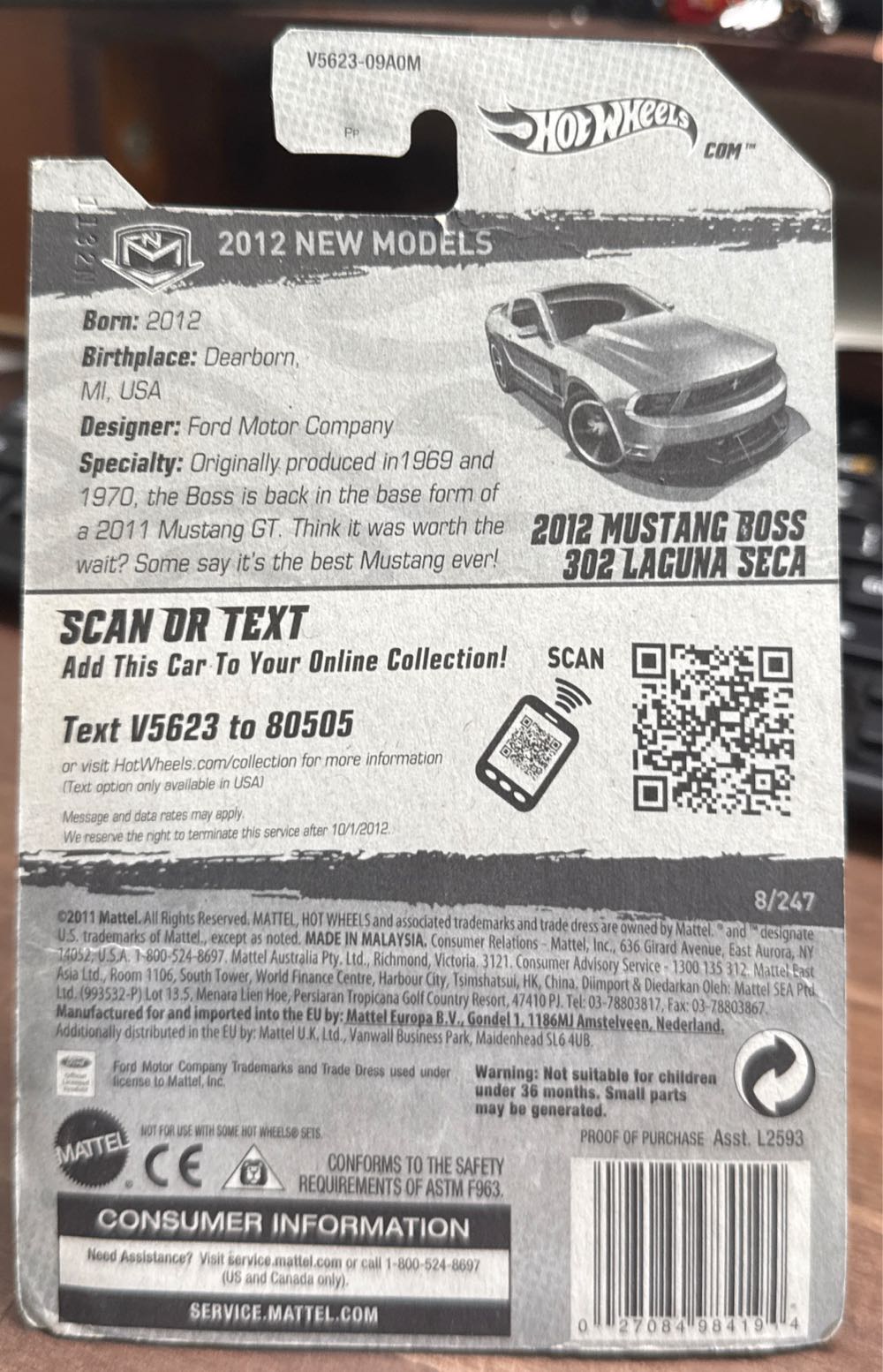 Ford Mustang Boss 302 Laguna Seca - 2012 New Models toy car collectible - Main Image 3