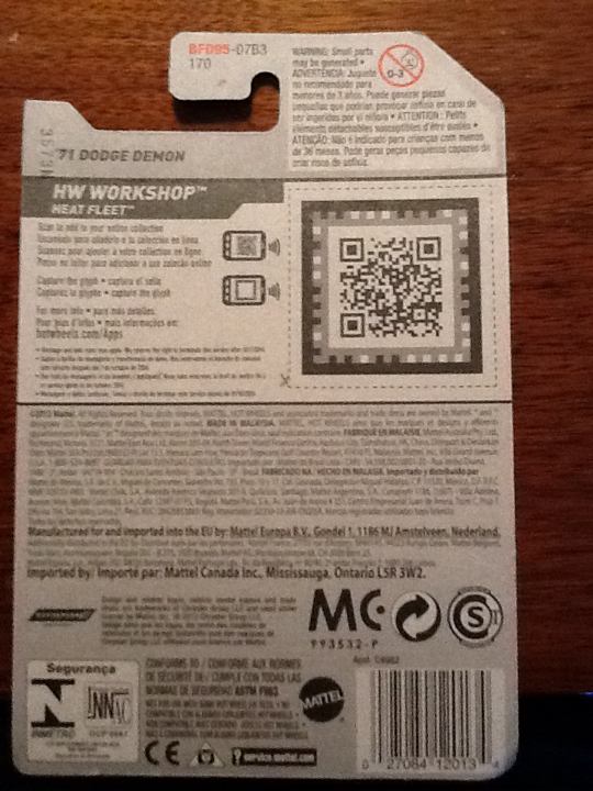 1971 Dodge Demon - HW Workshop: Heat Fleet toy car collectible - Main Image 2