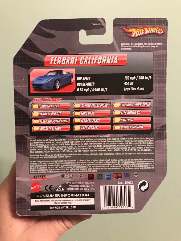 Ferrari California (Loose) - 2010 Speed Machines toy car collectible - Main Image 2