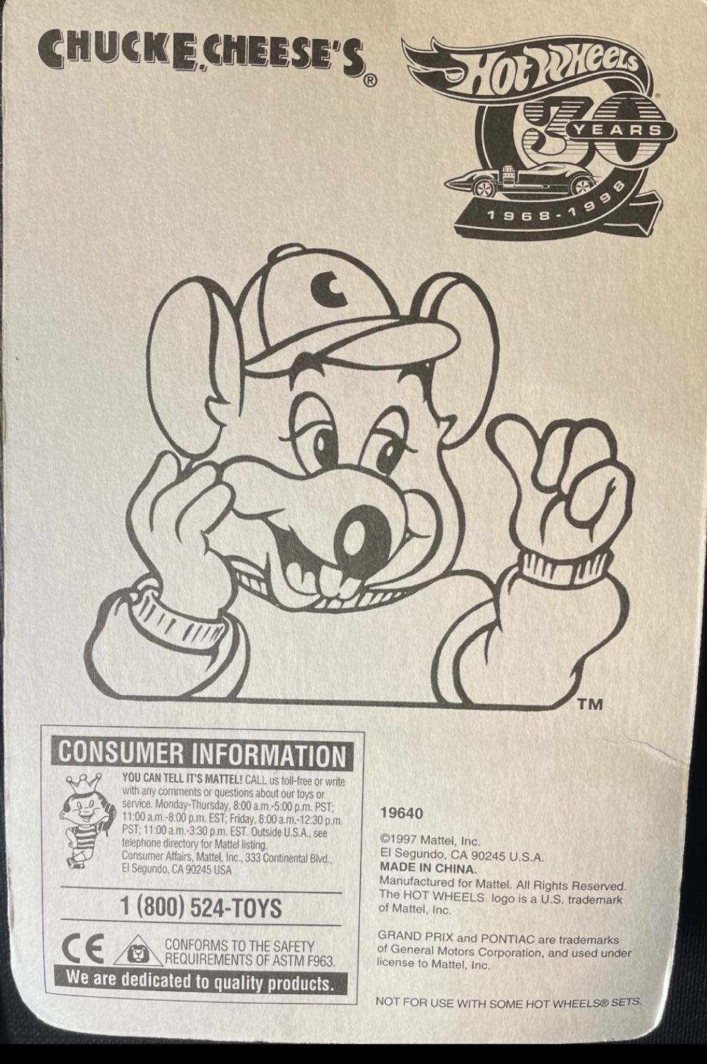 20th Anniversary Race Car - Promotional toy car collectible - Main Image 3