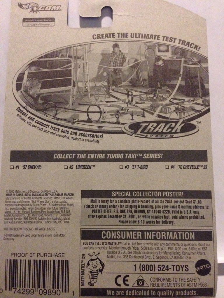 ‘57 T-Bird Turbo Taxi - Turbo Taxi Series toy car collectible - Main Image 2